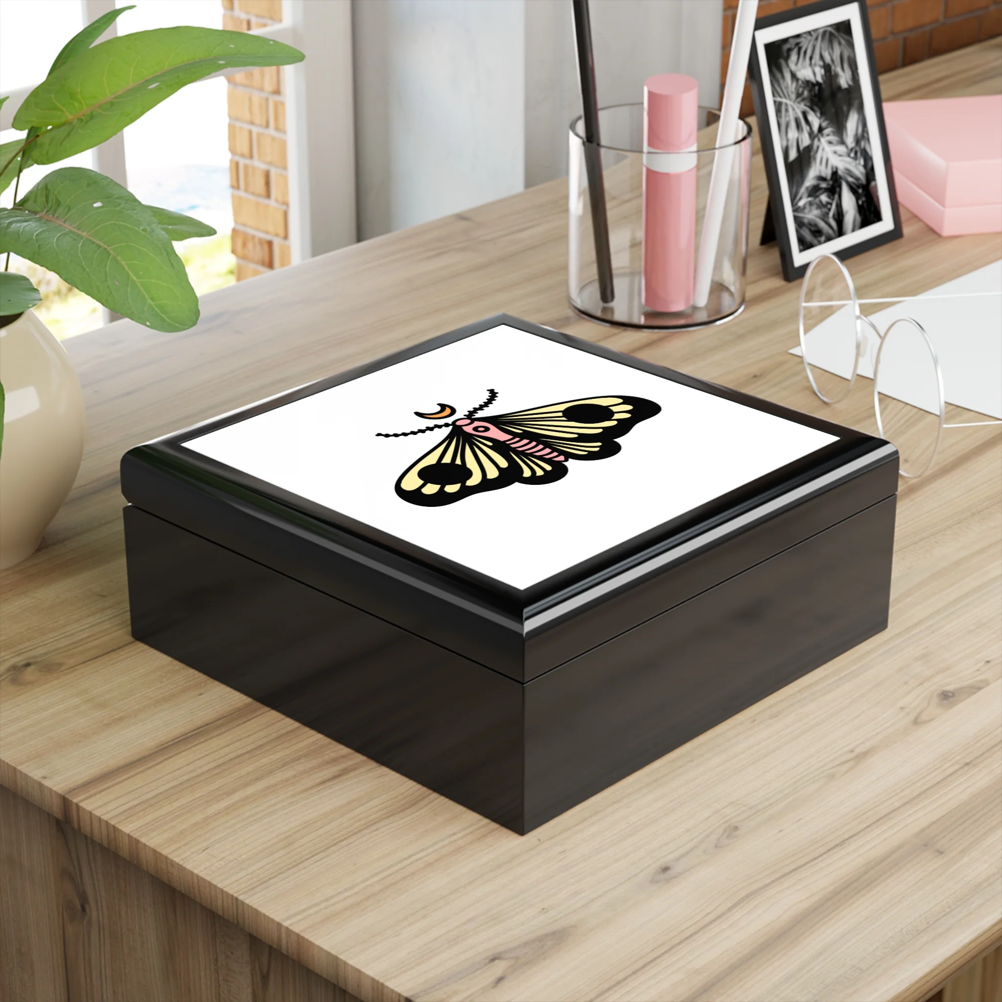 Vintage Moth Jewelry Box