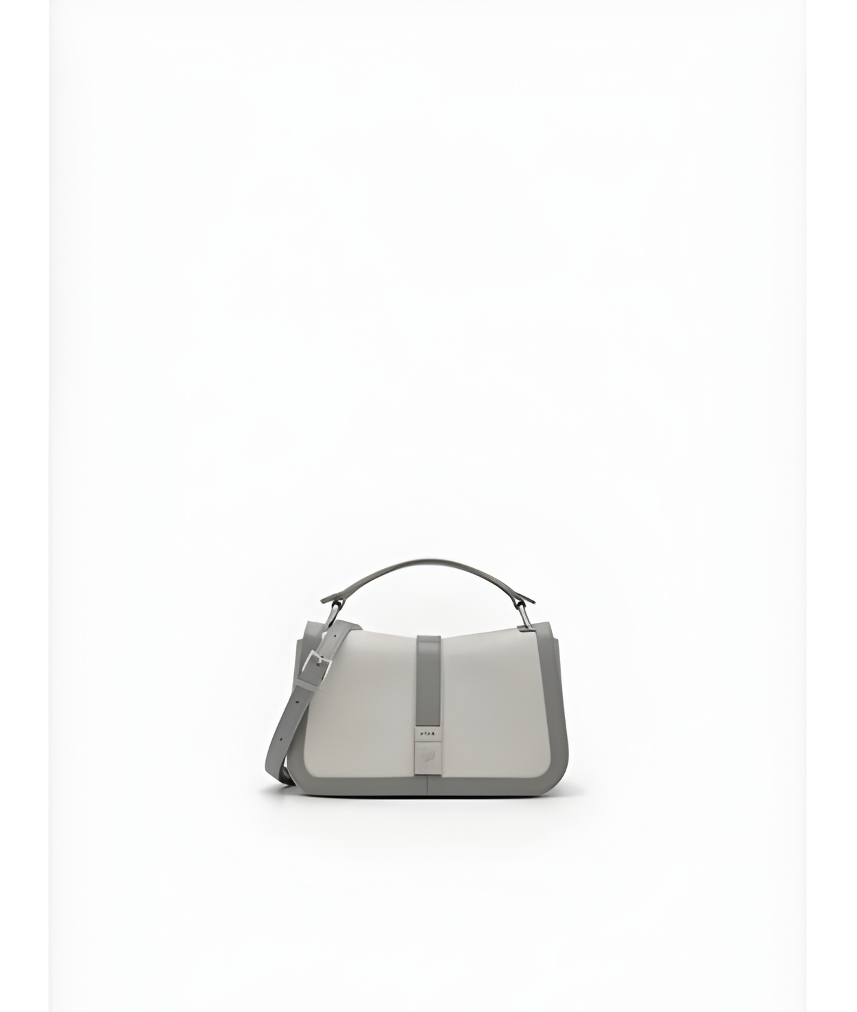 Aurora Leather Handbag for WomenGray Genuine Leather Tote with Zip Closure