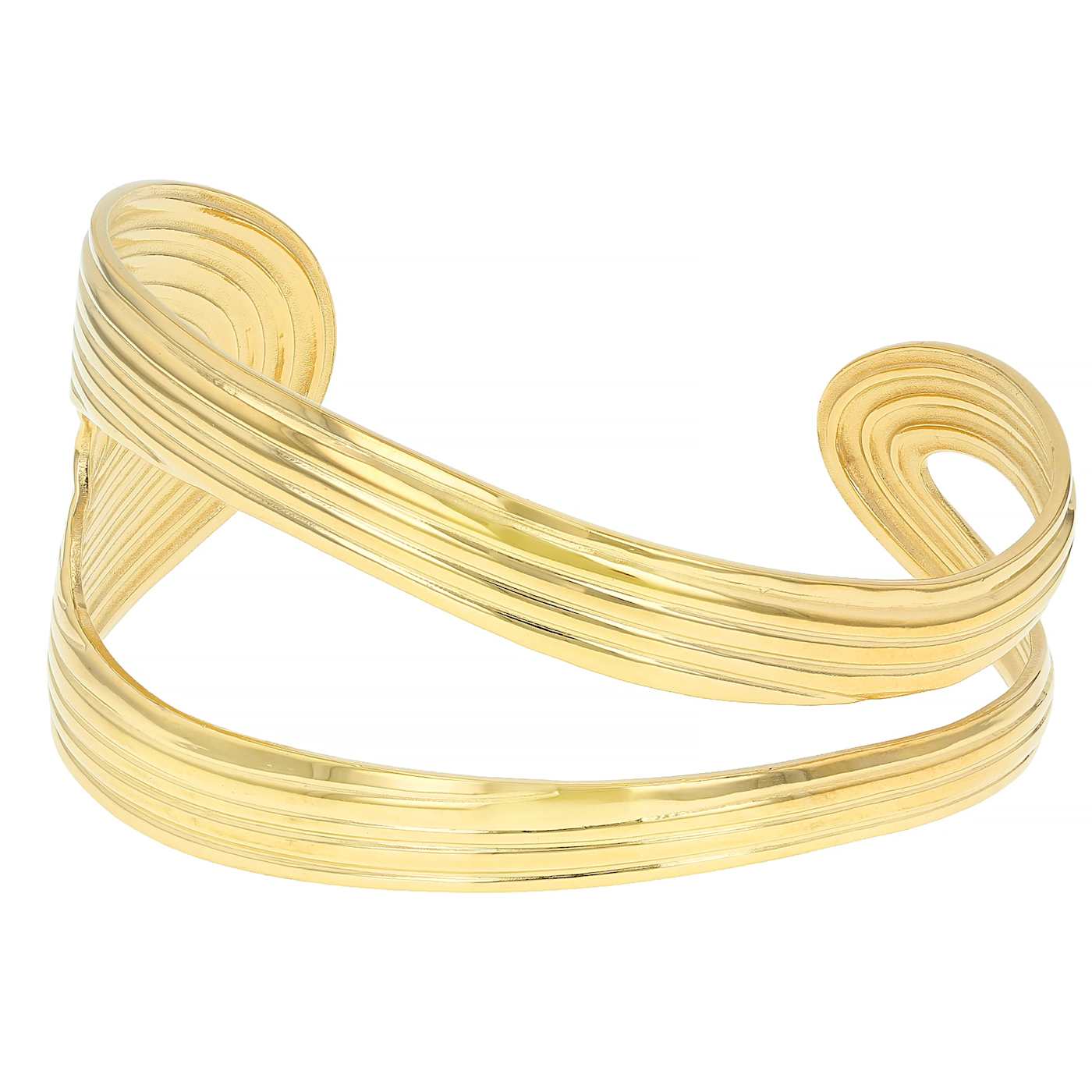 Wide Open Cuff Bracelet In Gold-Tone