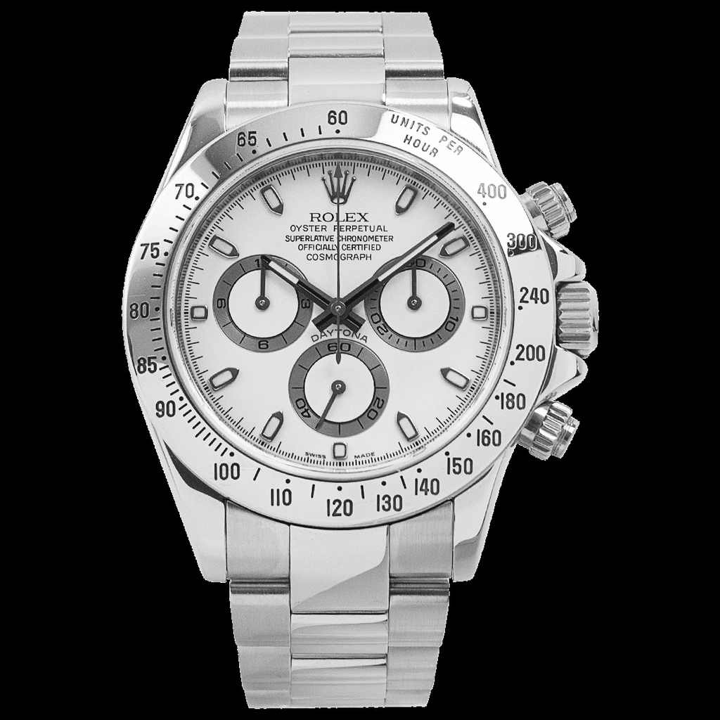 Rolex Cosmograph Daytona White Dial Stainless Steel Oyster Bracelet Automatic Men Watch 116520Wso 40Mm